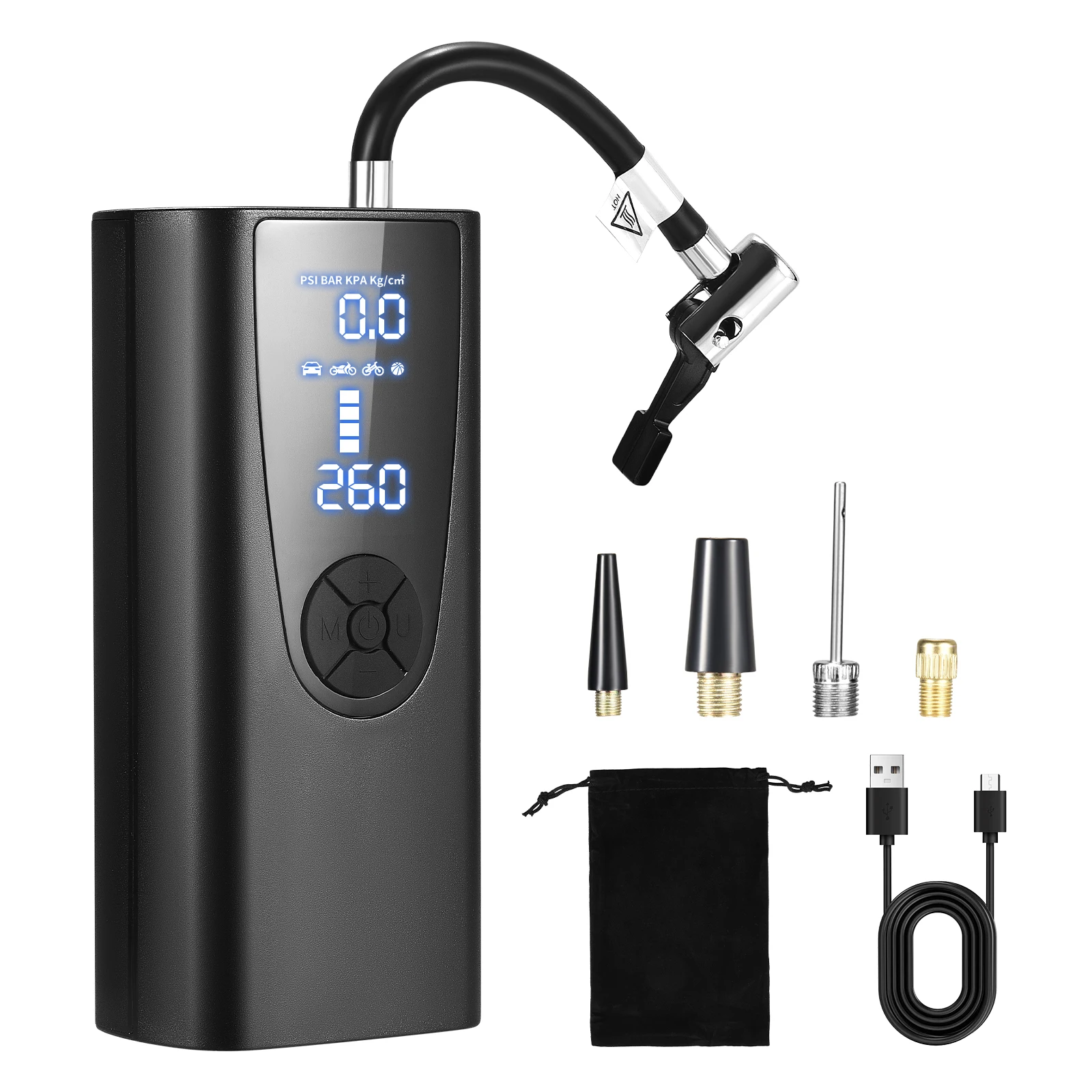 

Tecianro 30L/min Tire Inflator for Car,12V Car Air Pump,150PSI Air Compressor with LED light for Motorcycles Bicycle Boat Tyre