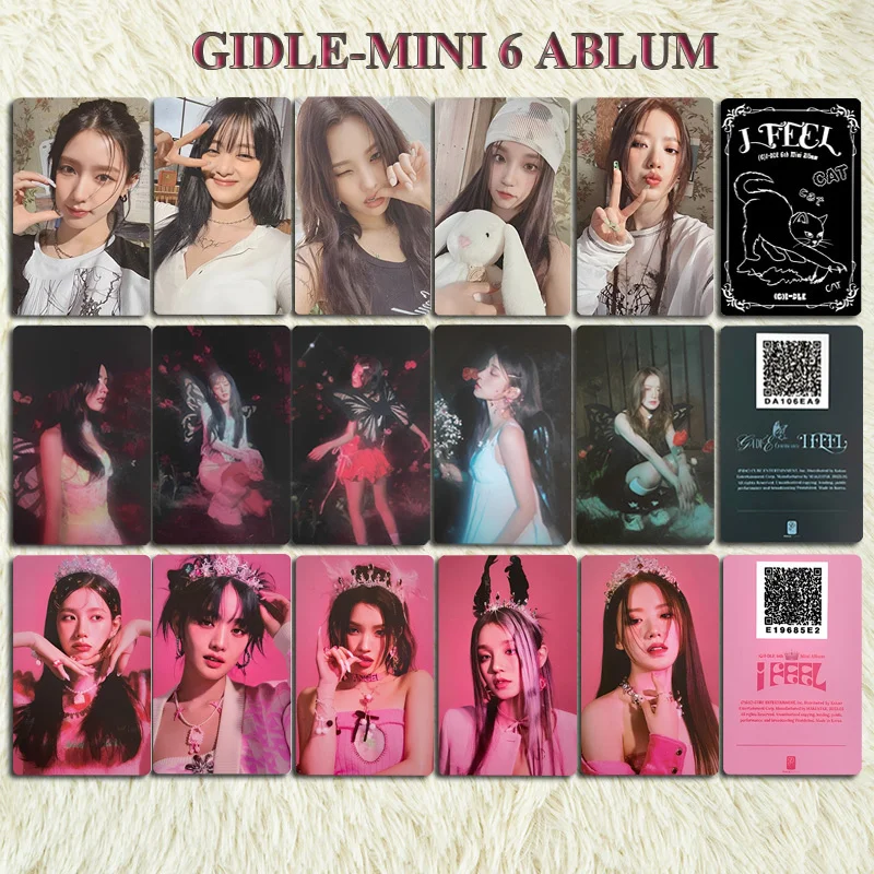 

5Pcs/Set Postcards Kpop (G)I-DLE Mini Album I FEEL QUEENCARD PB QR Edition Concept Selfie Photo LOMO Cards YUQI Miyeon Fans Gift