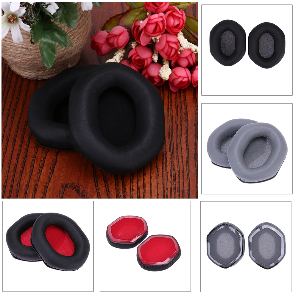 

1Pair Wire Replacement Ear Pads Cushion Earpad For V-MODA XS Crossfade M-100 LP2 LP DJ Headphones Soft Protein Leather Earpads