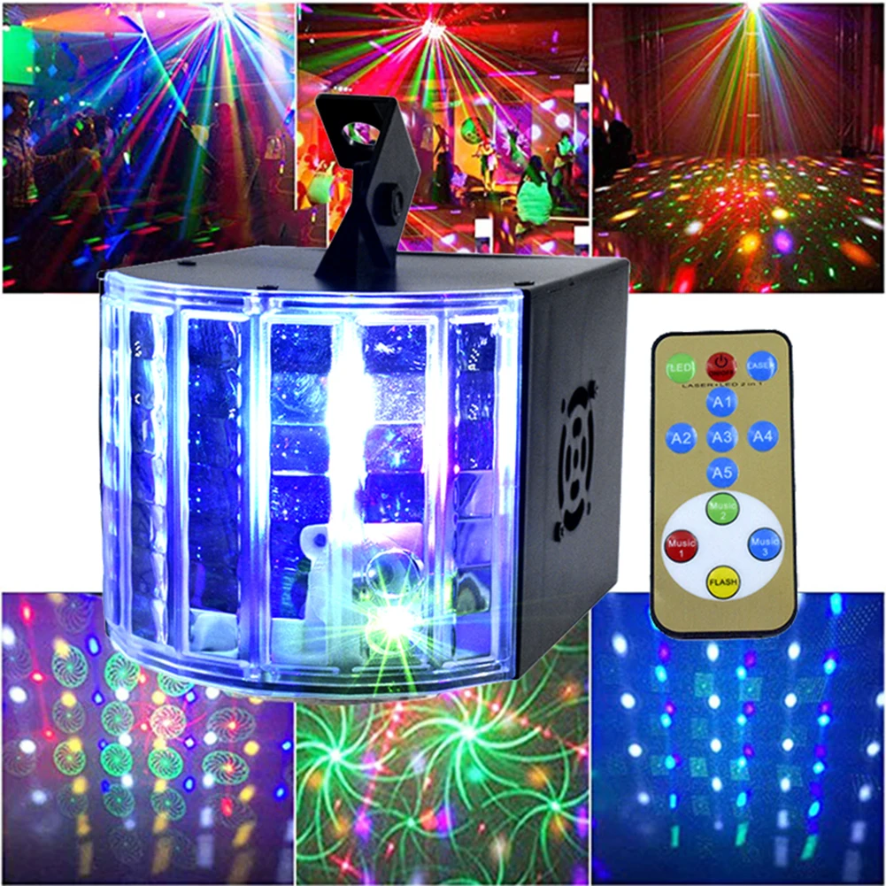 

6LED Disco Stage Light 3W Laser Projection Lamp Party KTV DJ Dance Floor Lights for Kids Adults Bedroom Dec Christmas Gift