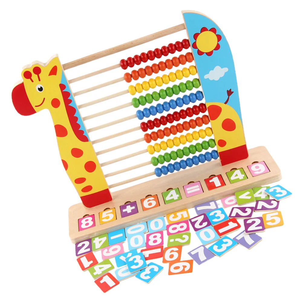 

1pc Funny Colorful Wooden Educational Math Abacus Math Learning Tool Abacus Stand