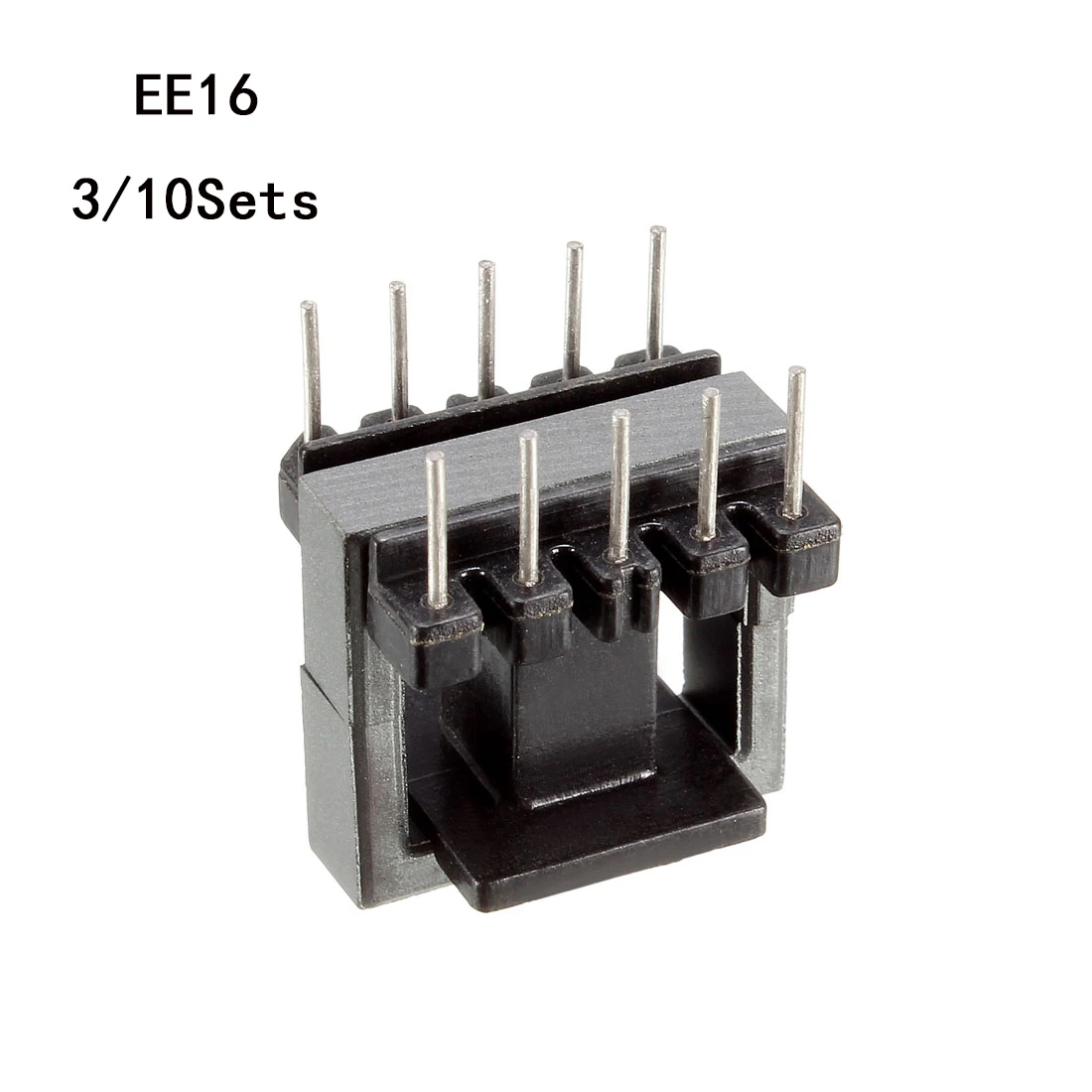 

3/10Set EE16 5 with 5pin Transformer Bobbin PC40 Ferrite Core Vertical 6/20 Ferrite Halves and 3/10 Bobbin Magnetic Core Bobbins