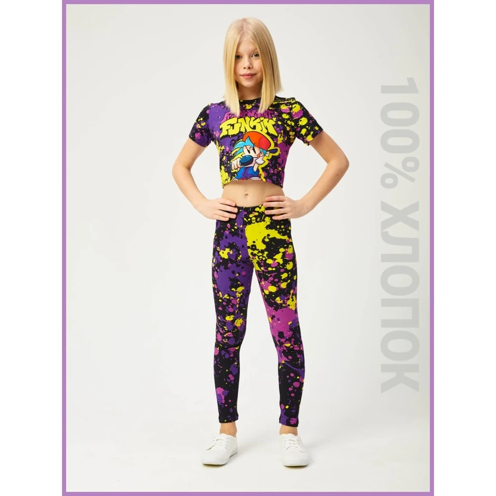 Спортивный костюм для девочки FortyFour GSS017 желтый хлопок 100% |