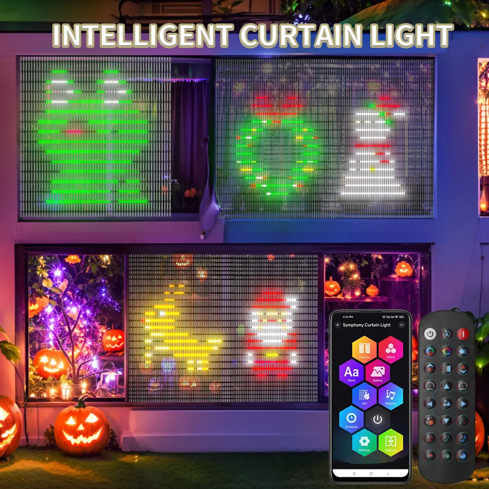 

LOAMLIN RGB светодиодная гирлянда-занавеска 400 LED