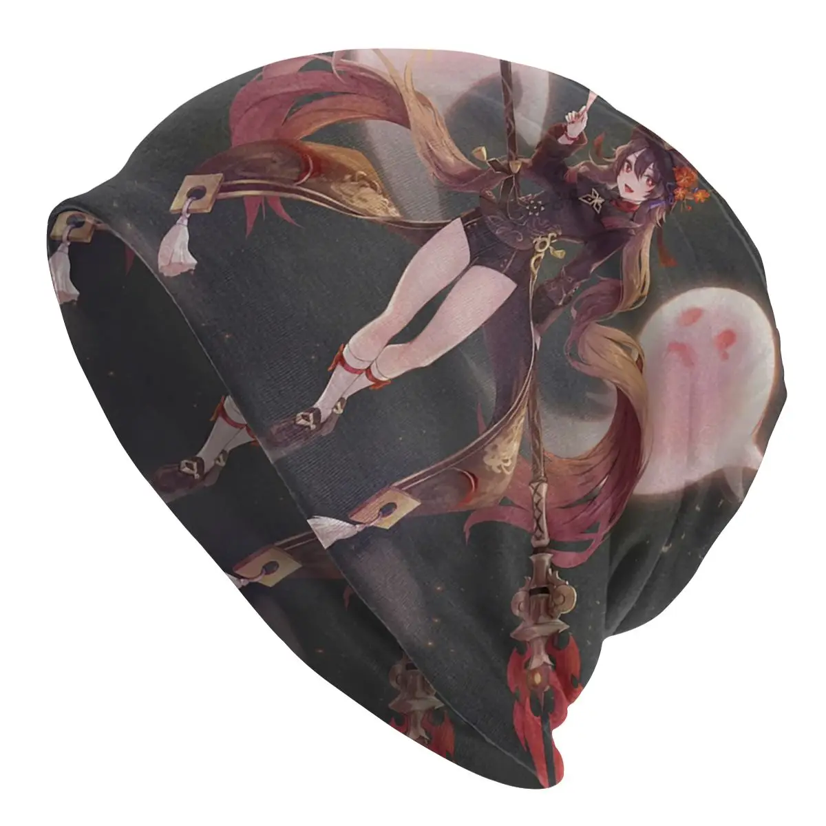 

Genshin Impact Hu Tao Spirit Bonnet Hats Knitted Hat Hip Hop Ski Skullies Beanies Hat Unisex Warm Multifunction Cap