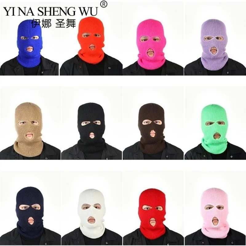 

Full Face Soild Color Mask Balaclava Cap For Unisex Cosplay Anime Halloween Party Adult Game Army Tactical's Face Knitted Hats