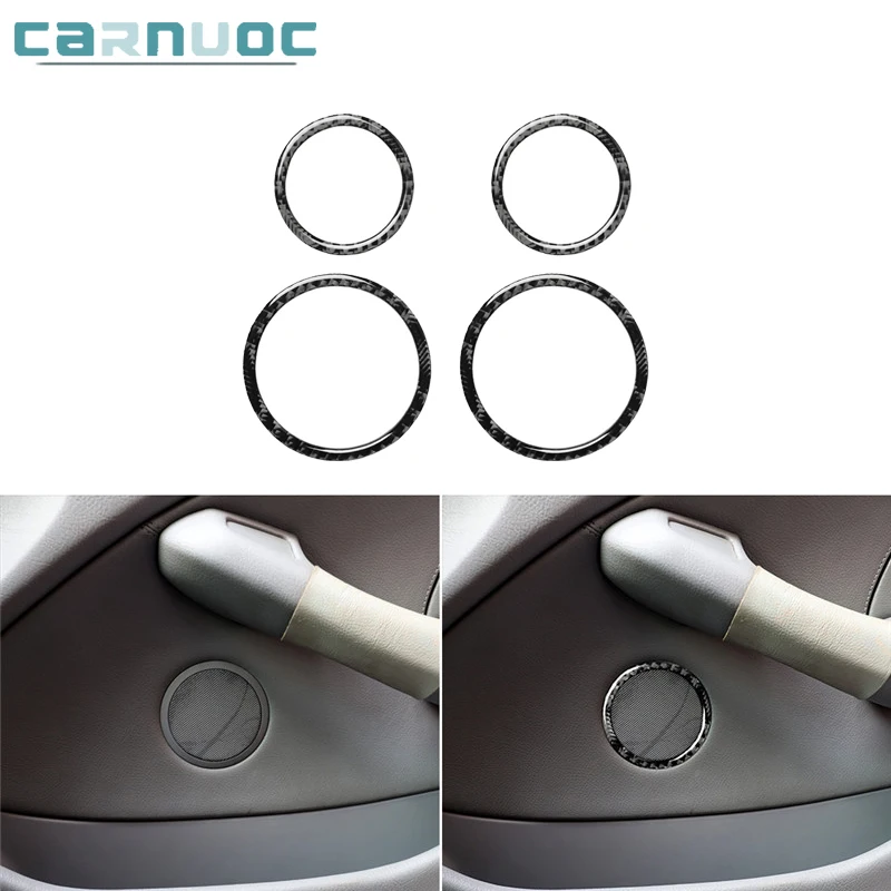 Кольцевые наклейки из углеродного волокна для динамиков BMW 3 серии E46 1998 1999 2000 2001