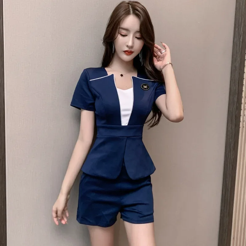 Женская рабочая одежда рубашка костюм с короткой юбкой для отеля официанта