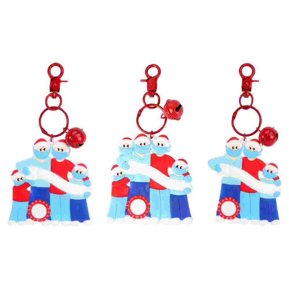 

Christmas Key Gift Pendants Bellrings Silicone Diy Decoration Home Souvenirs Backpack Pendantmembers Family 5 Keychain Survived