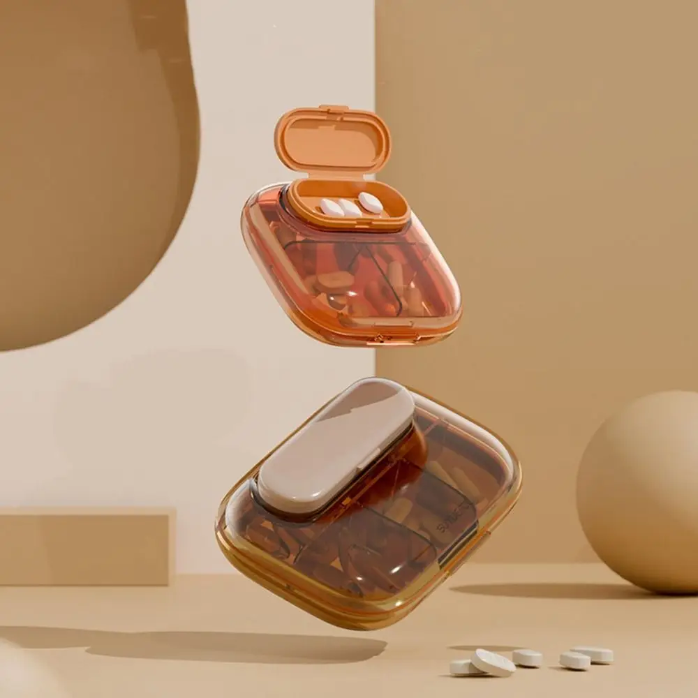 Практичная пластиковая коробка для таблеток с 4/6 сетками герметичная аптечка