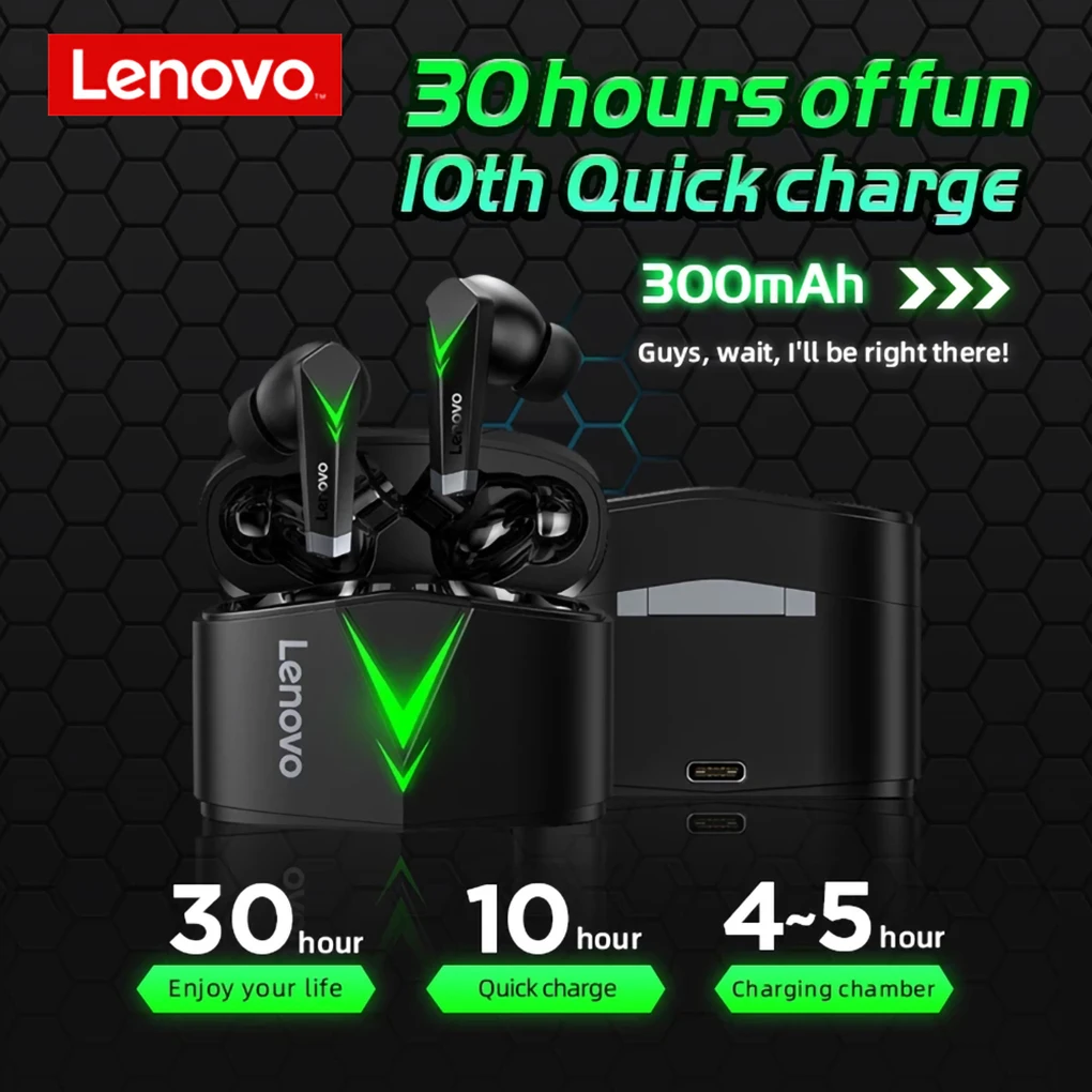 

Original Lenovo LP6 TWS Gaming Earphone New Wireless Buletooth Headphone With Noise Reduction Dual Mode Headset For E-Sports