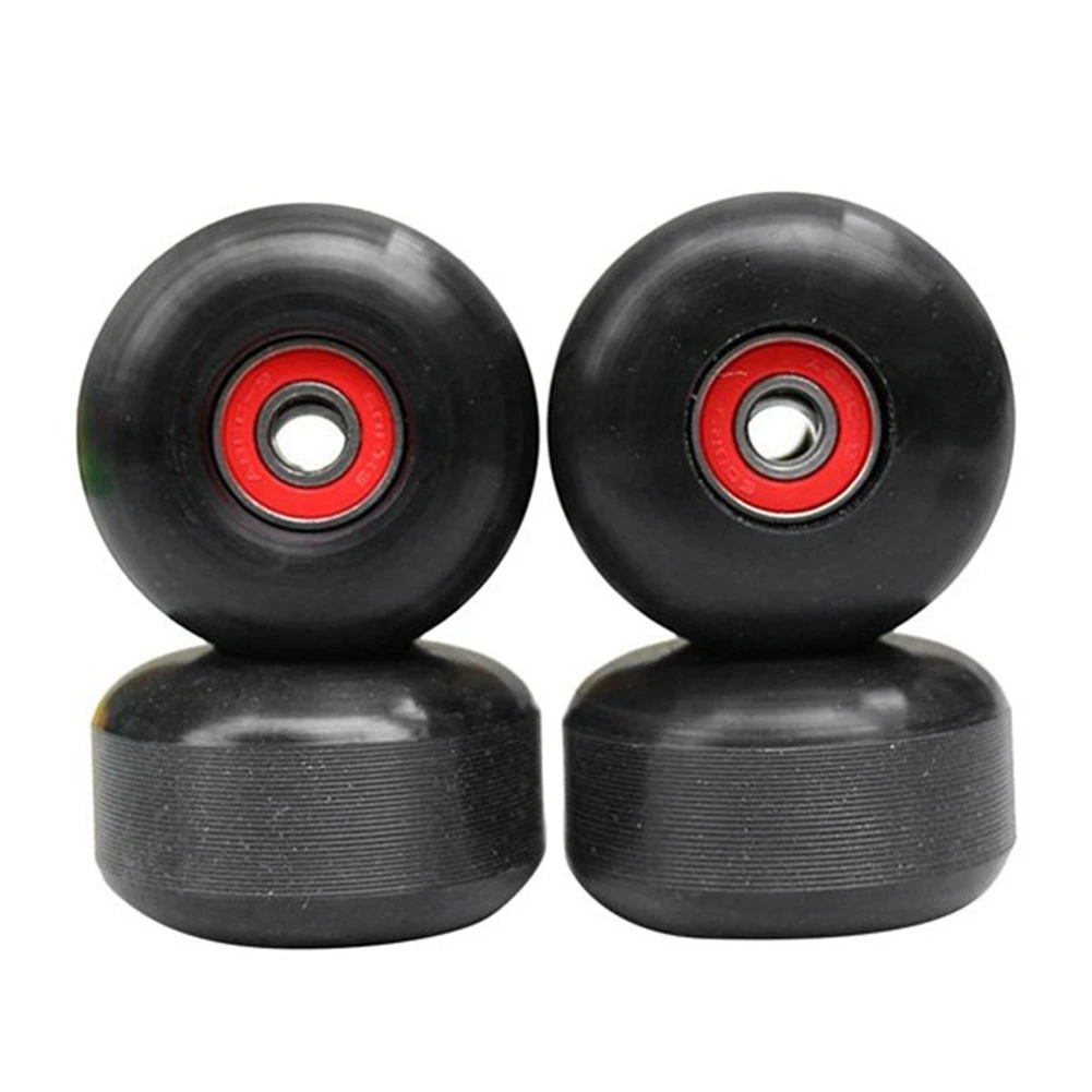 

4Pcs Skateboard Wheels 52mmx32mm 95A High-Density 8Pcs Bearings PU Skate Wheel Fish Board Wheel for Skateboard,Black