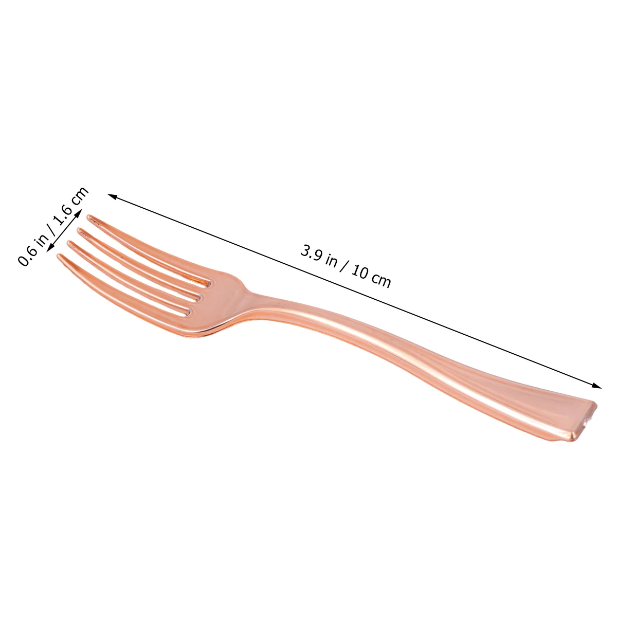 Вилка пластиковая одноразовая мини-Золотая посуда столовая салатные столовые