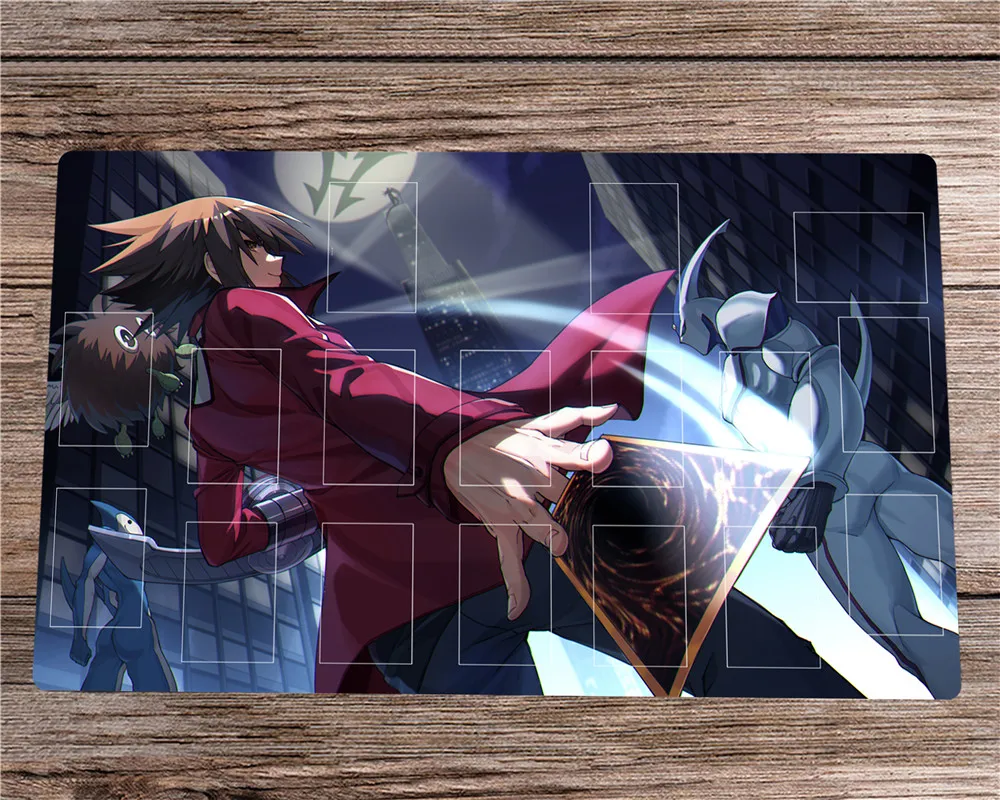 

YuGiOh Playmat Jaden Yuki TCG CCG Mat Trading Card Game Mat Free Bag Anti-slip Rubber Desk Table Mouse Pad Mousepad 60x35cm