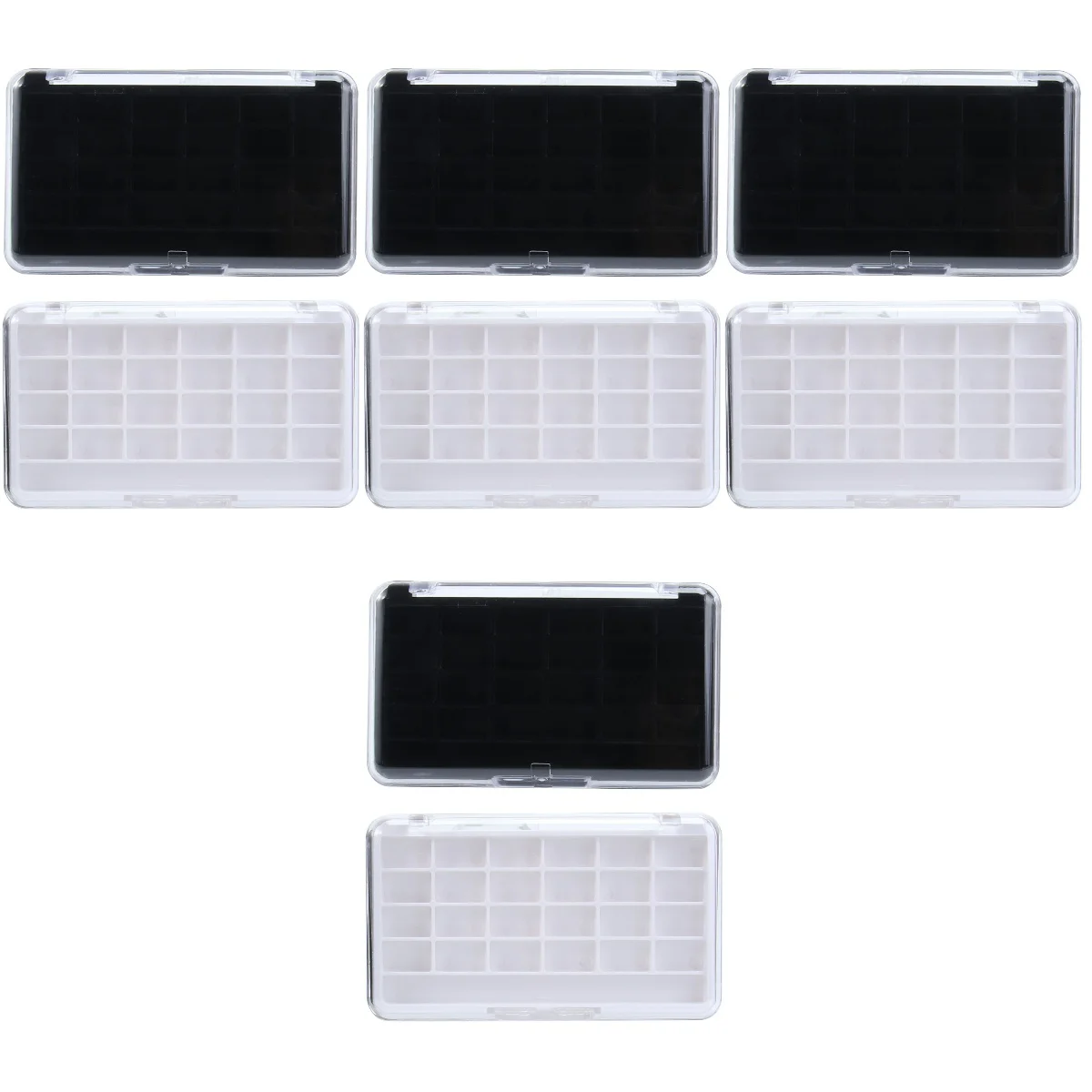 

8 PCS Empty Eyeshadow with 24 Grids Makeup Cosmetics Organizer Container for Lipstick Lip Balm Eyeshadow Blusher