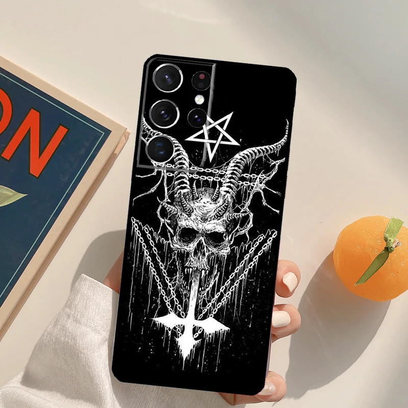 Чехол Devil сатана для телефона Samsung Galaxy S22 S23 S21 Ultra S20 FE S8 S9 S10 Plus Note 10 20