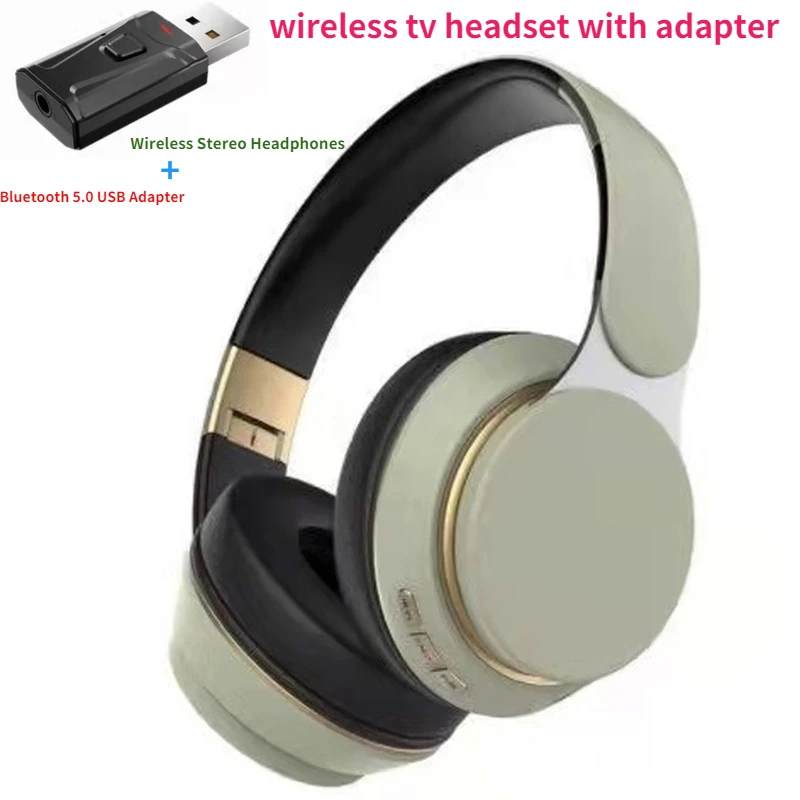 

Беспроводная ТВ-гарнитура, Bluetooth 5,0, USB-адаптер, стереогарнитура, складные наушники-вкладыши на шлем с микрофоном для Xiaomi, ТВ, ПК, телефона