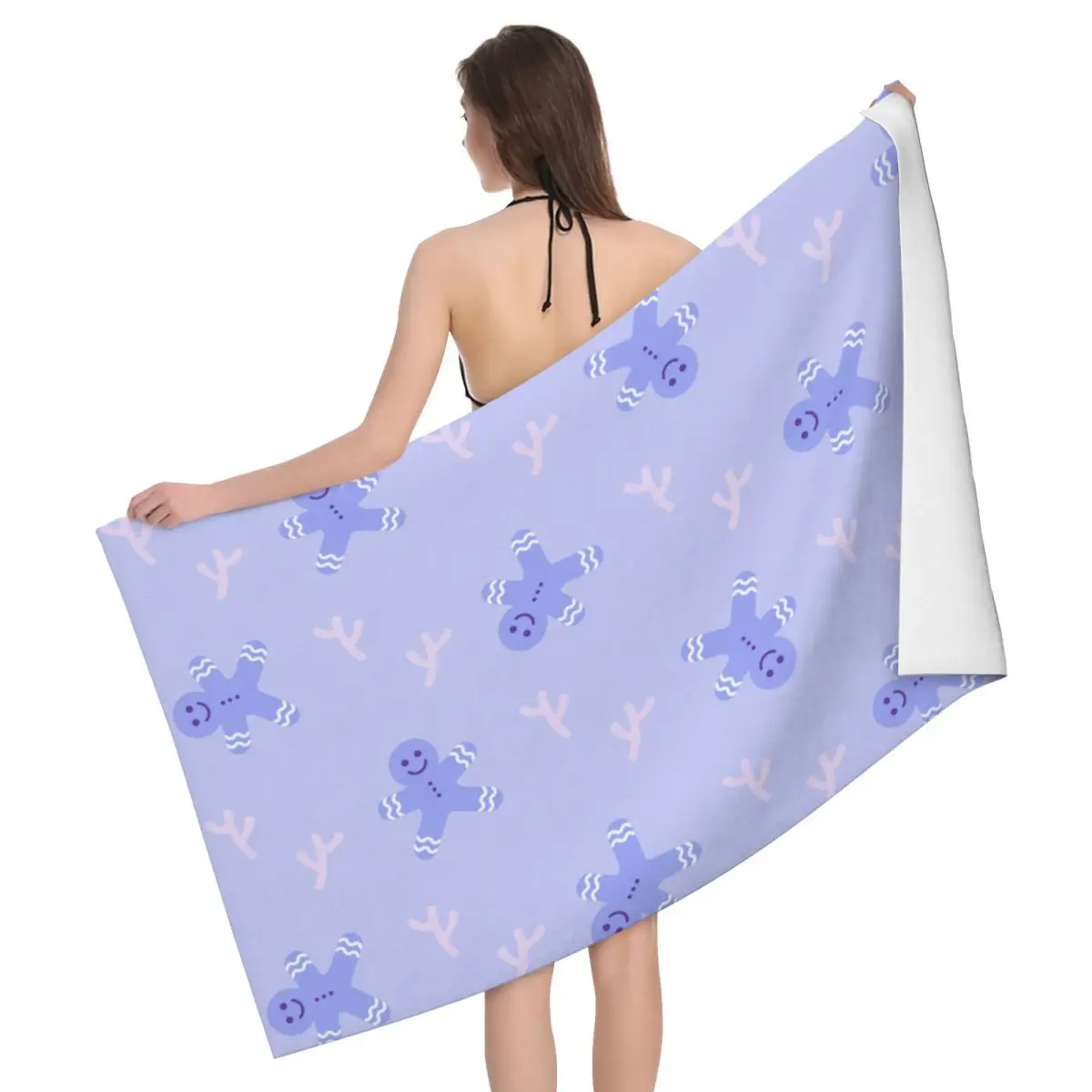 

Christmas, Gingerbread Beach Towels Pool Towels Large Sand Free Microfiber Beach Towels, Quick Dry Lightweight Bath Swim Towels