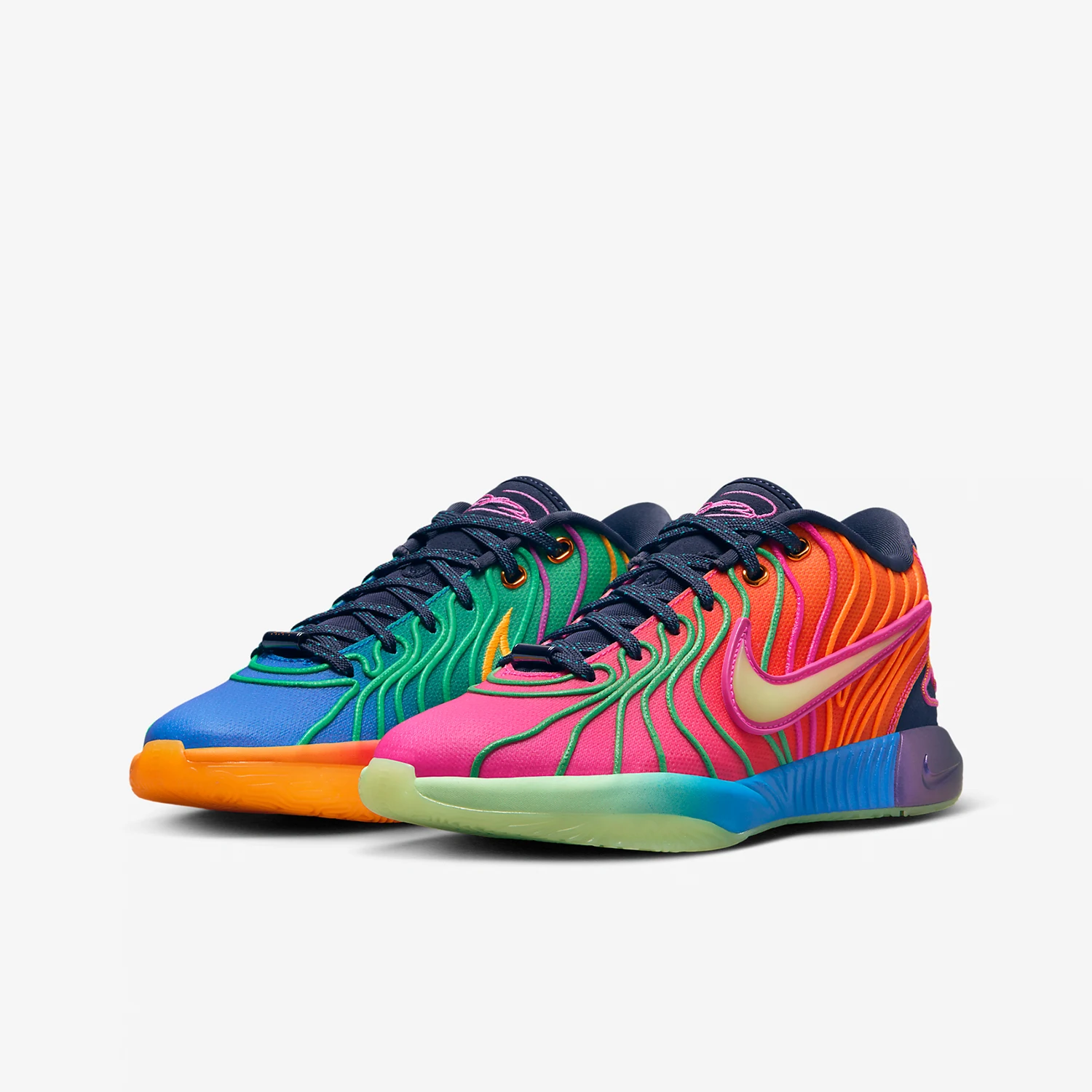 Фото Оригинальные женские баскетбольные кроссовки Nike LeBron XXI GS для больших детей HF6819-400 №1