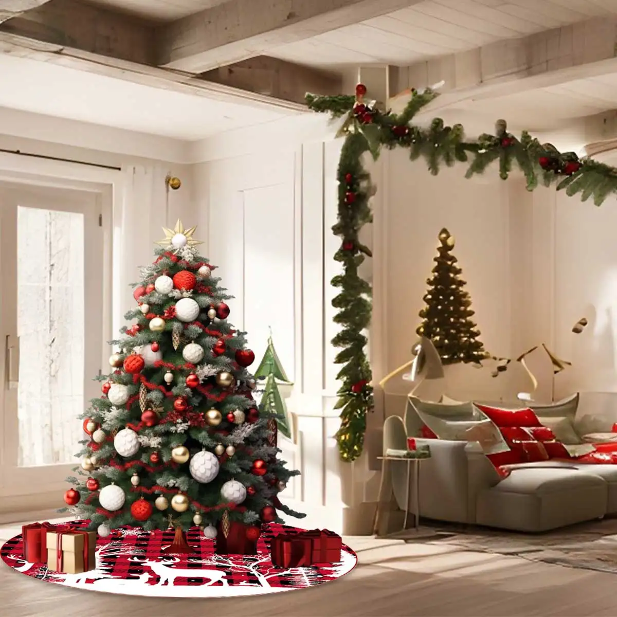 Юбка для рождественской елки 1 шт. 36/48/60 дюйма юбки Искусственная елка.