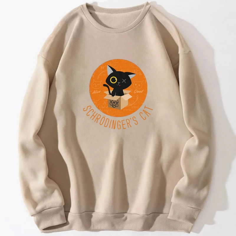 

Schrodinger's Cat Sweatshirts Men Oversize Sweatshirt Crewneck Hoodies Clothes Trapstar Crewneck Spring Autumn Pullovers Jumper