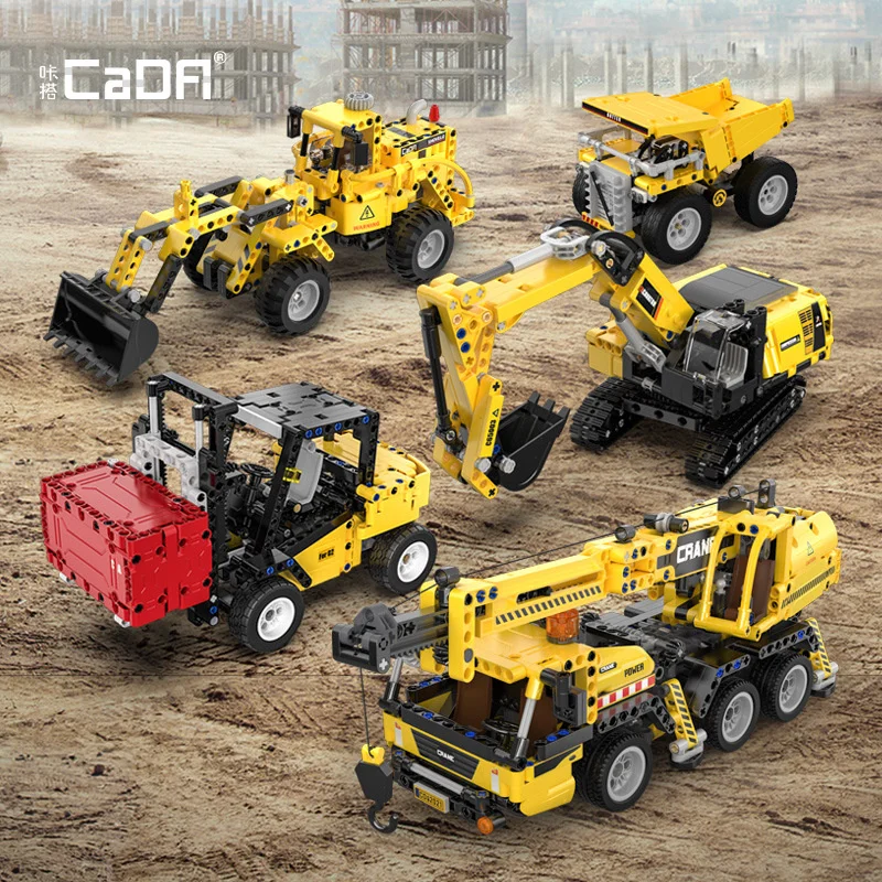 

Building block Engineering Bulldozer Crane Dump Truck Technical Building Blocks City Construction Vehicle Car Bricks Toy For Chi