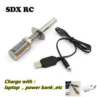 HSP Rechargeable Glow Plug Starter Igniter AC Charger Gas For 1/8 1/10 RC Nitro Engine Motor 1.2V 1800MA 3600MA