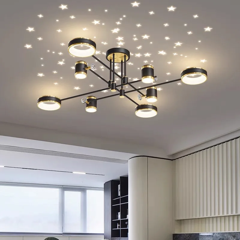 

2023 Modern LED Chandelier For Living Room Bedroom Dining Room Kitchen Smart Remote Ceiling Pendant Light Indoor Decorative Lamp