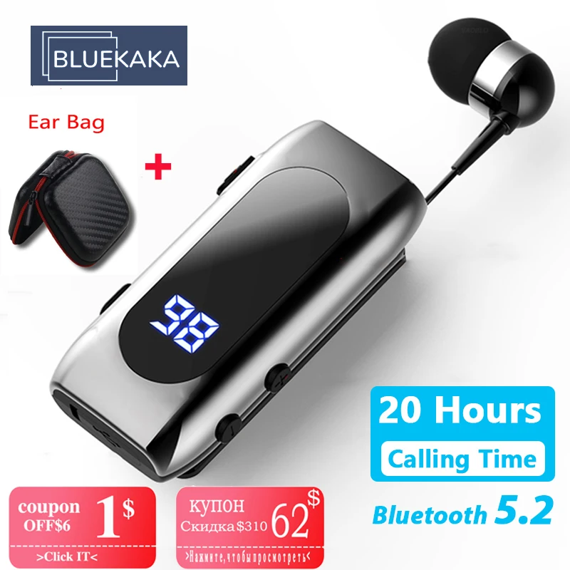 2022 K55 Earphone Bluetooth 5.2 with Wire Wireless Clip on H