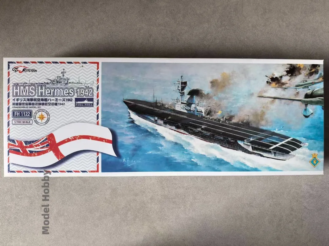 Flyhawk FH1122 1700 HMS Hermes 1942 Британский авианосец, пластиковый конструктор-модель корабля (art.: 3920da415ff32) - 3920da415ff32