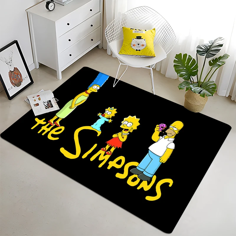 Cartoon S-Simpson HD Printed Carpet Household Rug Children's Room Living Room Chair Bedside Modern Simple Floor Mat Kawaii Rug