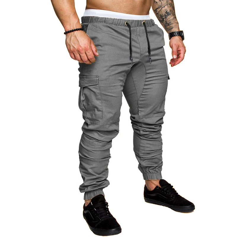 Male Jogger Cargo Harem Pencil Pants Trousers Size S-3xl
