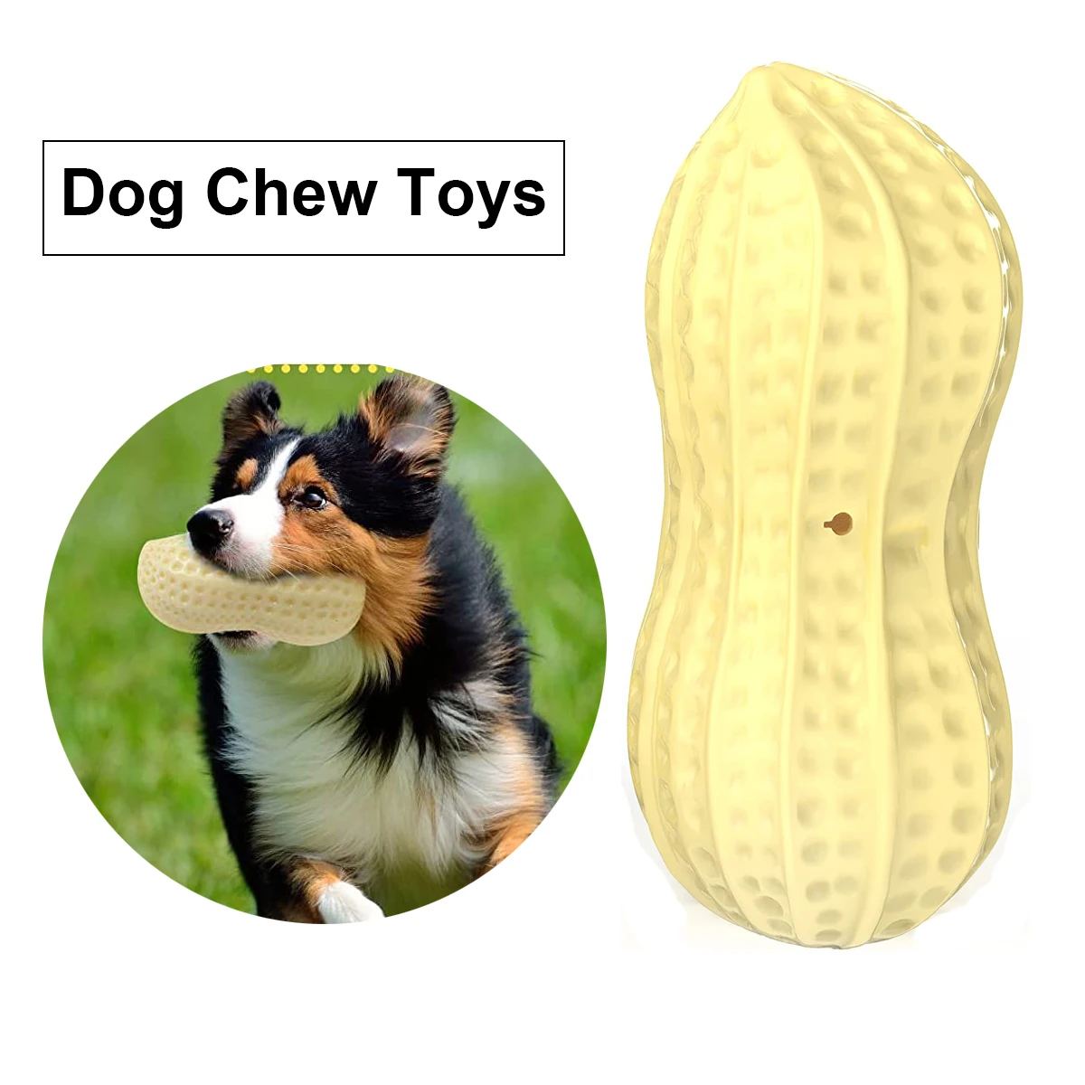 

Dog Toys for Aggressive Chewers Indestructible Squeaky Puppy Chew Toys for Teeth Cleaning Interactive Pet Teething Chew Toys