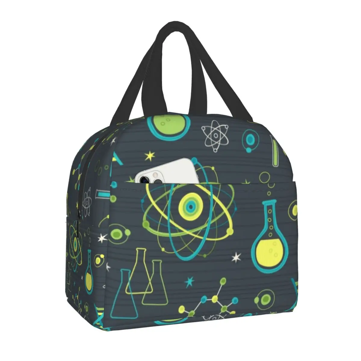 

Midcentury Modern Science Insulated Lunch Bag Women Waterproof Physics Chemistry Biology Microbiology Thermal Cooler Lunch Box