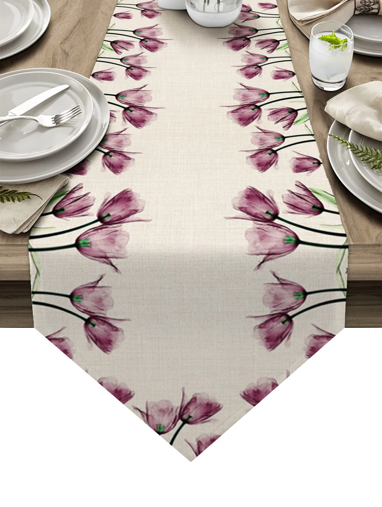 

Современная скатерть в виде цветка тюльпана, деревенская Свадебная Декоративная скатерть для дома, отеля вечерние вечеринки, столового сто...