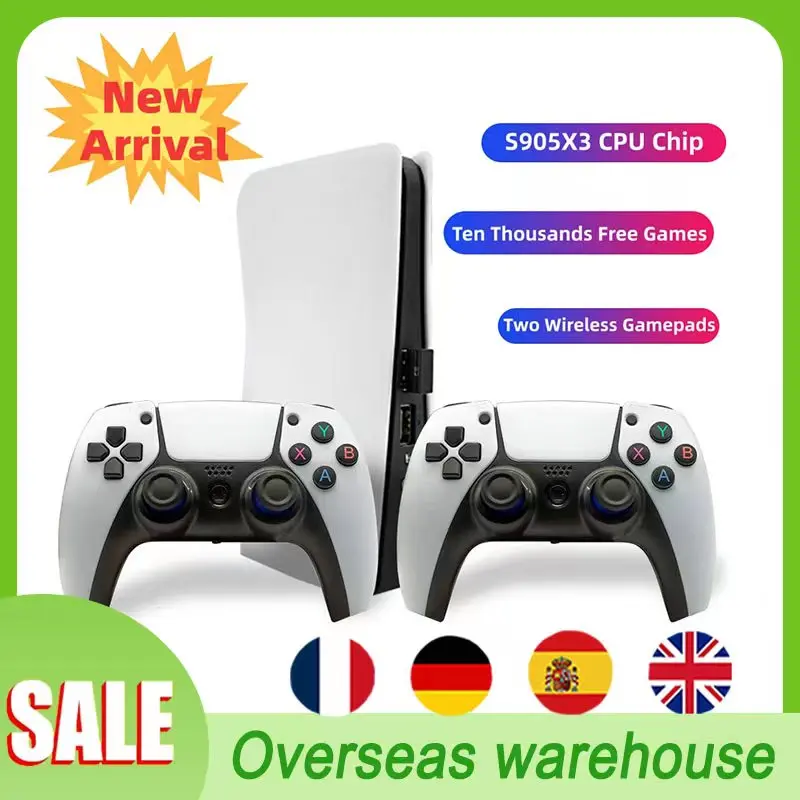 

40000 Games P5 Plus Video Game Console 4K HD PSP S905 Chip Nostalgic Video Game Consolem TV Box 3D Play HDMI 2.4G Wireless