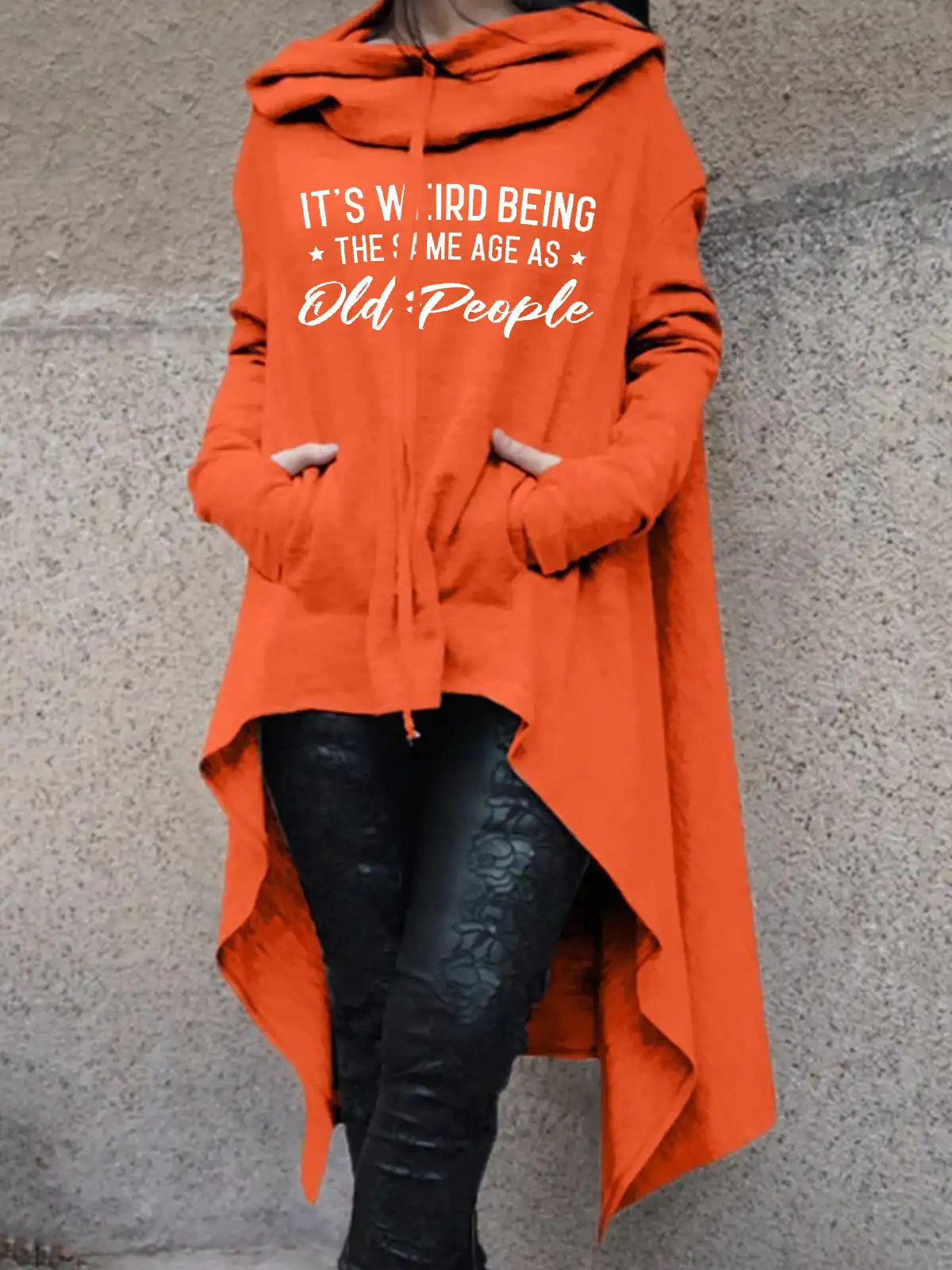 

It's Weird Being The Same Age As Old People Hooded Long Sleeve Sweatshirt