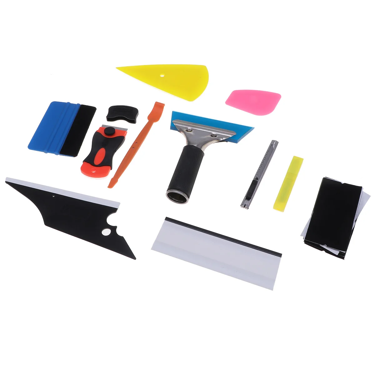 

11pcs Carbon Fiber Magnetic Stick Squeegee Cutter Vinyl Wrap Car Tools Set Auto Window Tint Tool Film Sticker Wrapping Scraper