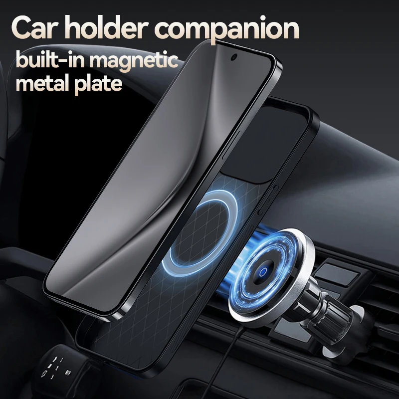 Кожаный Автомобильный Магнитный чехол с рисунком для телефона Huawei Pura 70 Pro + Pura70 Plus