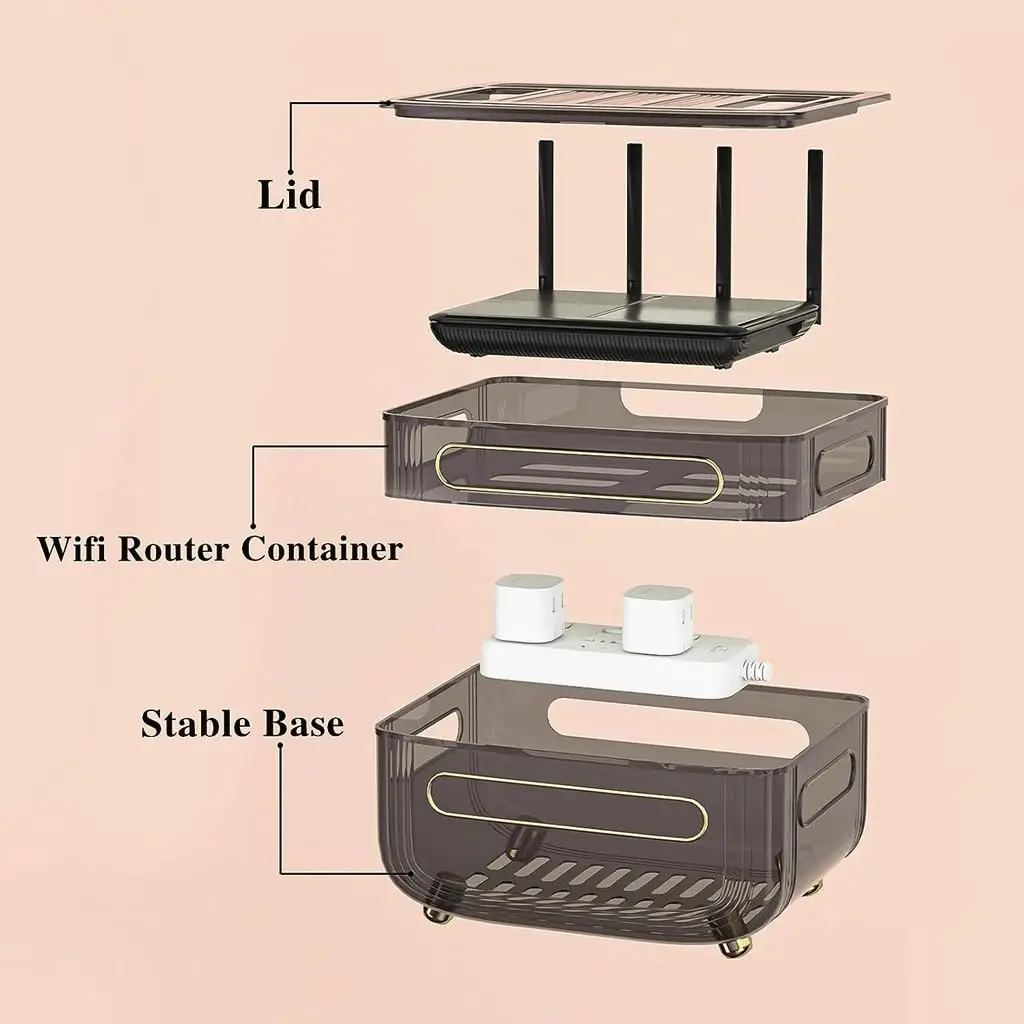 Настольный Wi-Fi роутер пластиковый трехуровневый беспроводной органайзер для