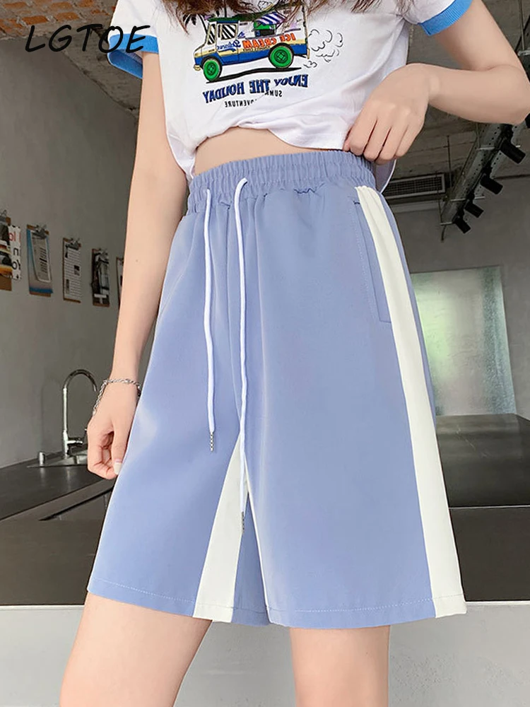 

Шорты Y2k женские прямые с завышенной талией, спортивные штаны свободного покроя в стиле оверсайз, Спортивная повседневная Уличная одежда, г...