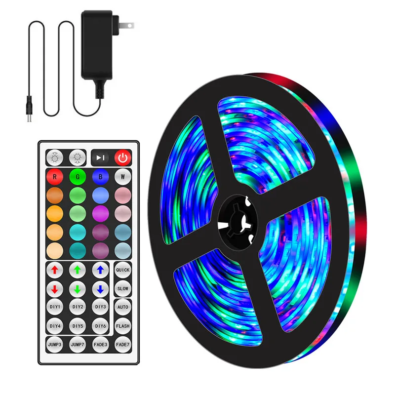 

Уличная Водонепроницаемая садовая декоративная светодиодная лента IP65 RGB 5050 2835 гибкая лента 12 В Светодиодная лента Диодная + управление + ада...