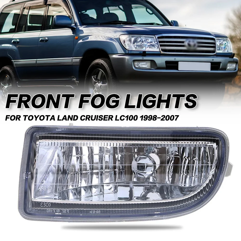 Фото 2 шт. светодиодные ДХО (дневные ходовые огни) противотуманные фары для Toyota Land Cruiser LC100 1998-2007, автомобильные ходовые огни с функцией указателя поворота в сборе №3