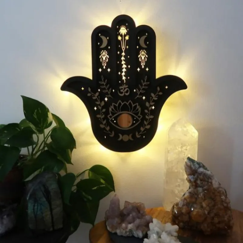 Настенный 3d-светильник Хамса 30 см в стиле ретро