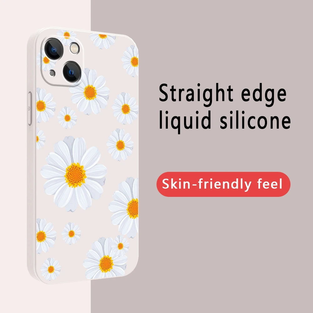 

Daisy Flower Colored Phone Case For iPhone 12 13 Pro Max Mini 11 Pro Max X XR XS MAX SE2020 8 7 Plus 6 6S Plus NEW Back Cover