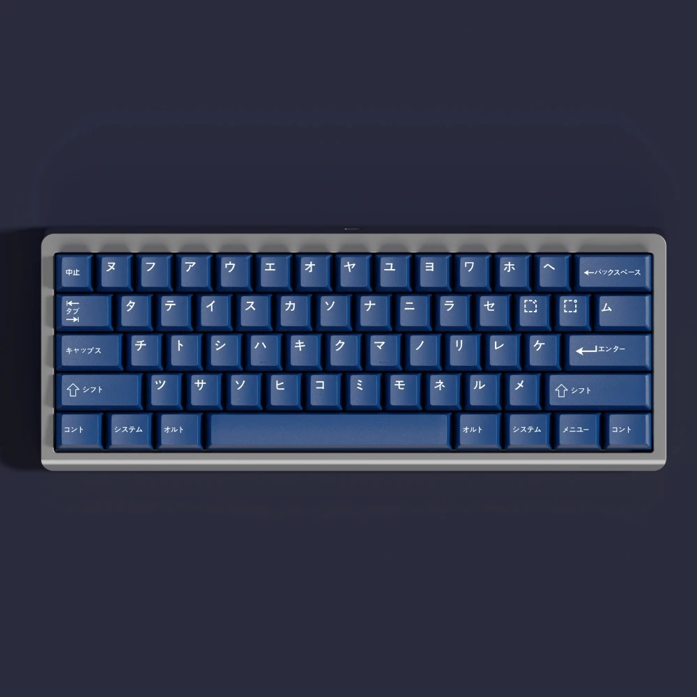 Фото Колпачки для клавиш PBT GMK Masterpiece Cherry Profile Сине-белый колпачок для клавиш с сублимационной краской для клавиатуры Cherry MX Switch Разделенный пробел №3