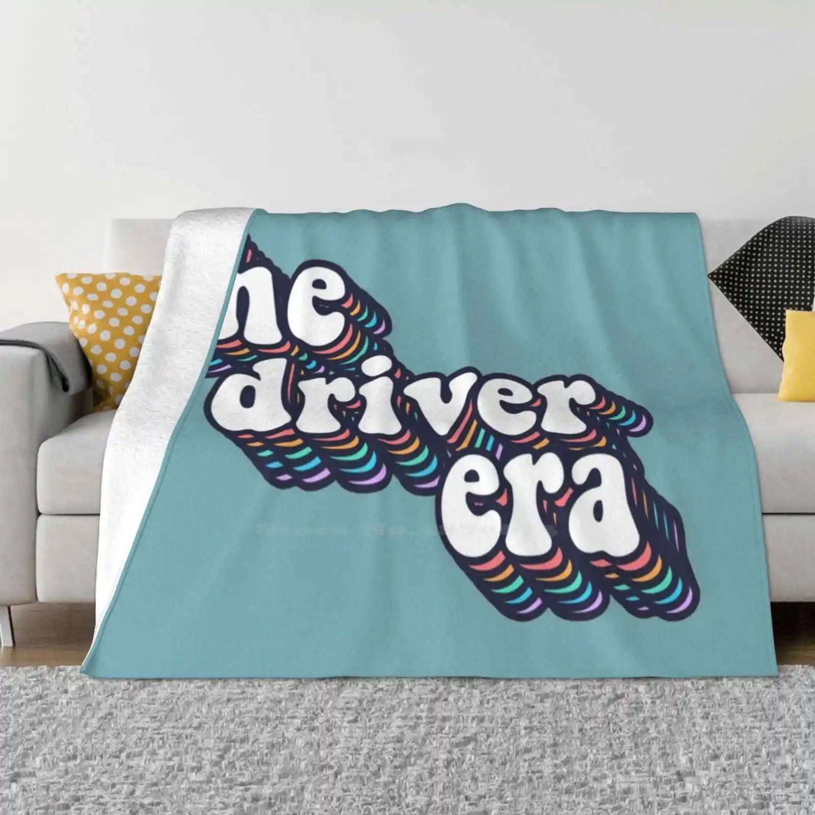 

Радужное винтажное ретро-одеяло The Driver Era с новым принтом, новинка, модное мягкое теплое одеяло The Driver Era Tde R5, разноцветное