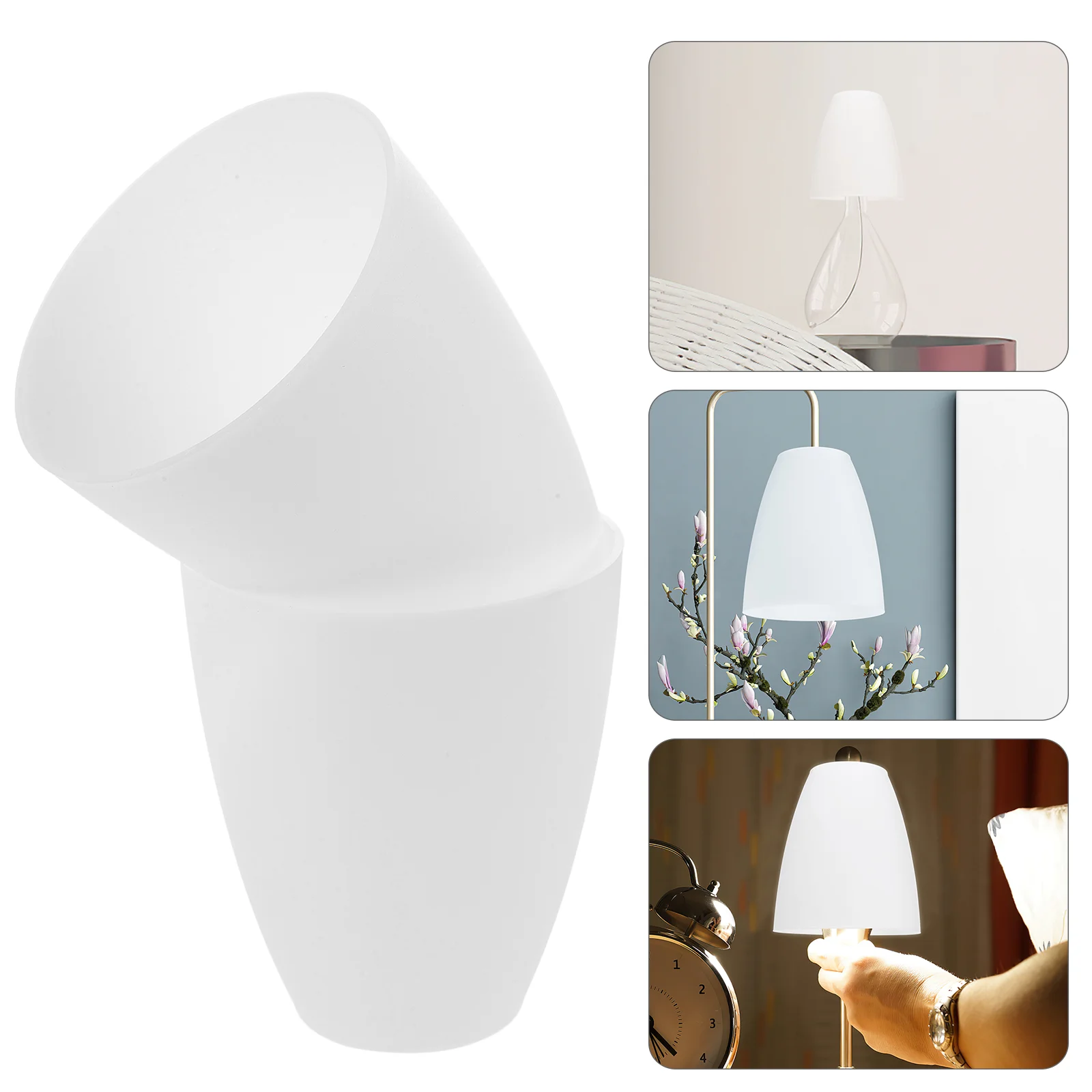 

2pcs Barrel Lamp Shade Plastic Lamp Cover 3cm Hole Indoor Light Cover Lampshade Tulip lamp