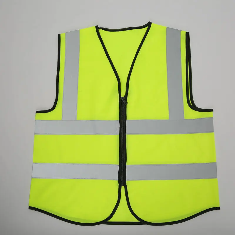 

High Visibility Reflective Safety Vest Front Zipper Neon Adults Size S-4XL Construction Work Security Traffic Workwear Volunteer