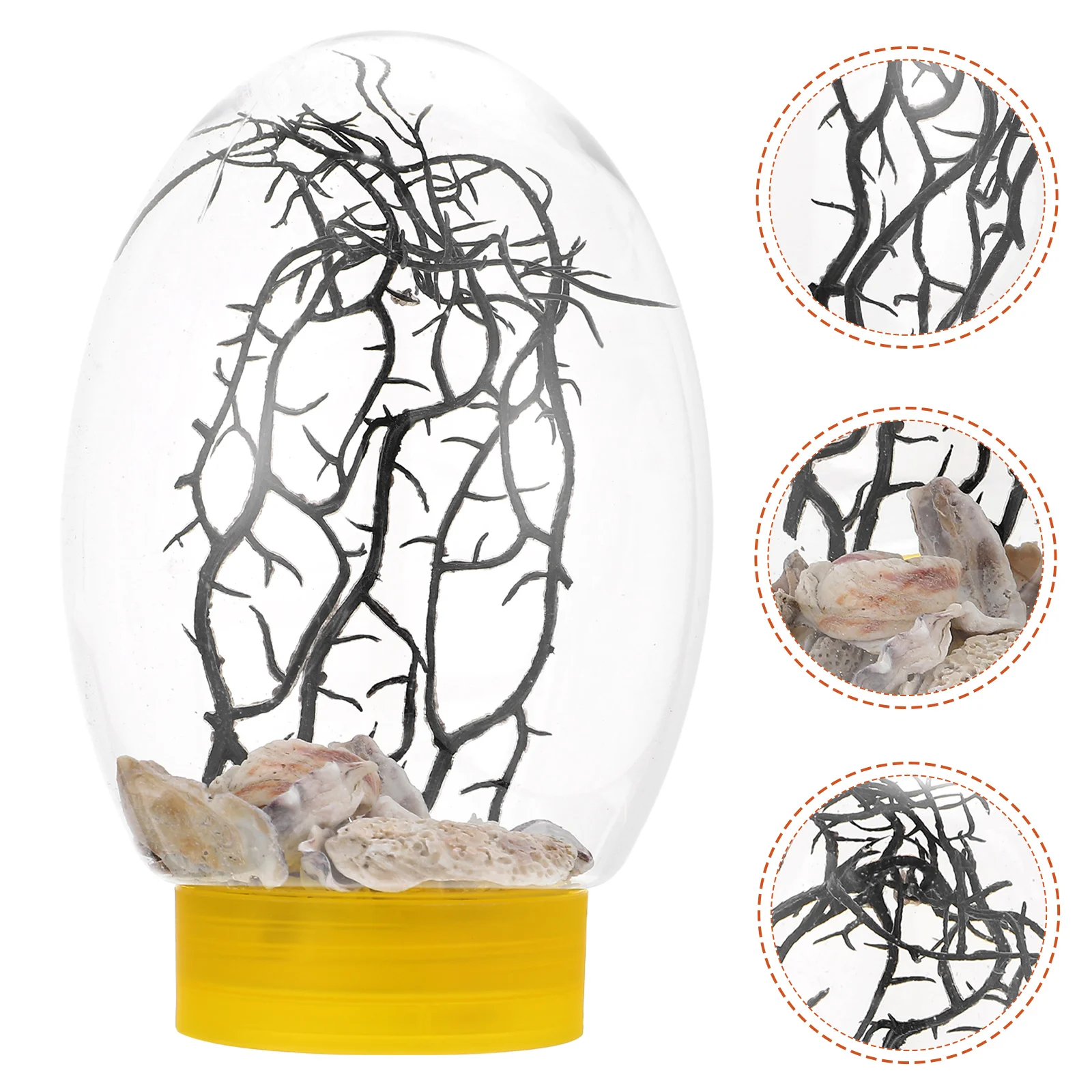 

Fish Tank Aquarium Betta Bowl Led Desktop Lightingmini Small Clear Round Glass Goldfish Desk Tabletop Decorative Container